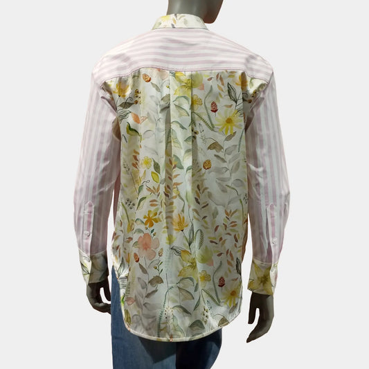 Herzensangelegenheit Bluse quarz superwhite gestreift rosa