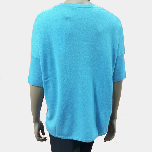 Herzensangelegenheit Pullover kurzarm aquarius