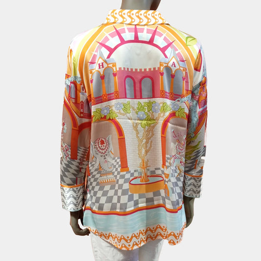 Herzensangelegenheit Seidenbluse orange glow multi