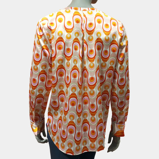 Herzensangelegenheit Seidentunika true red multi