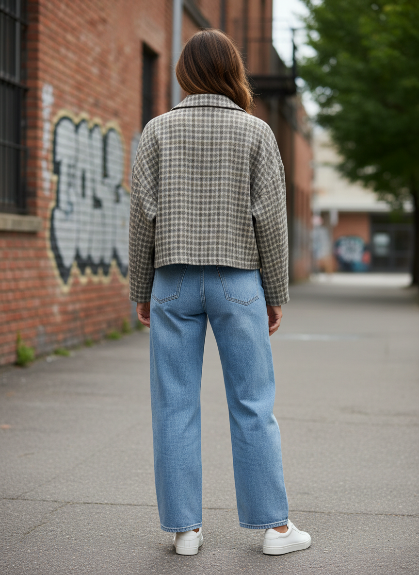 SOSUE Jacke Barney taupe check