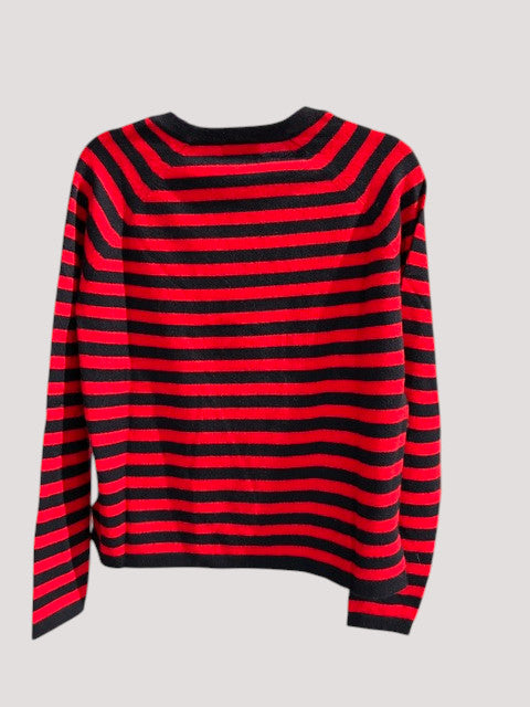 Mouleta Pullover geringelt navy/rot