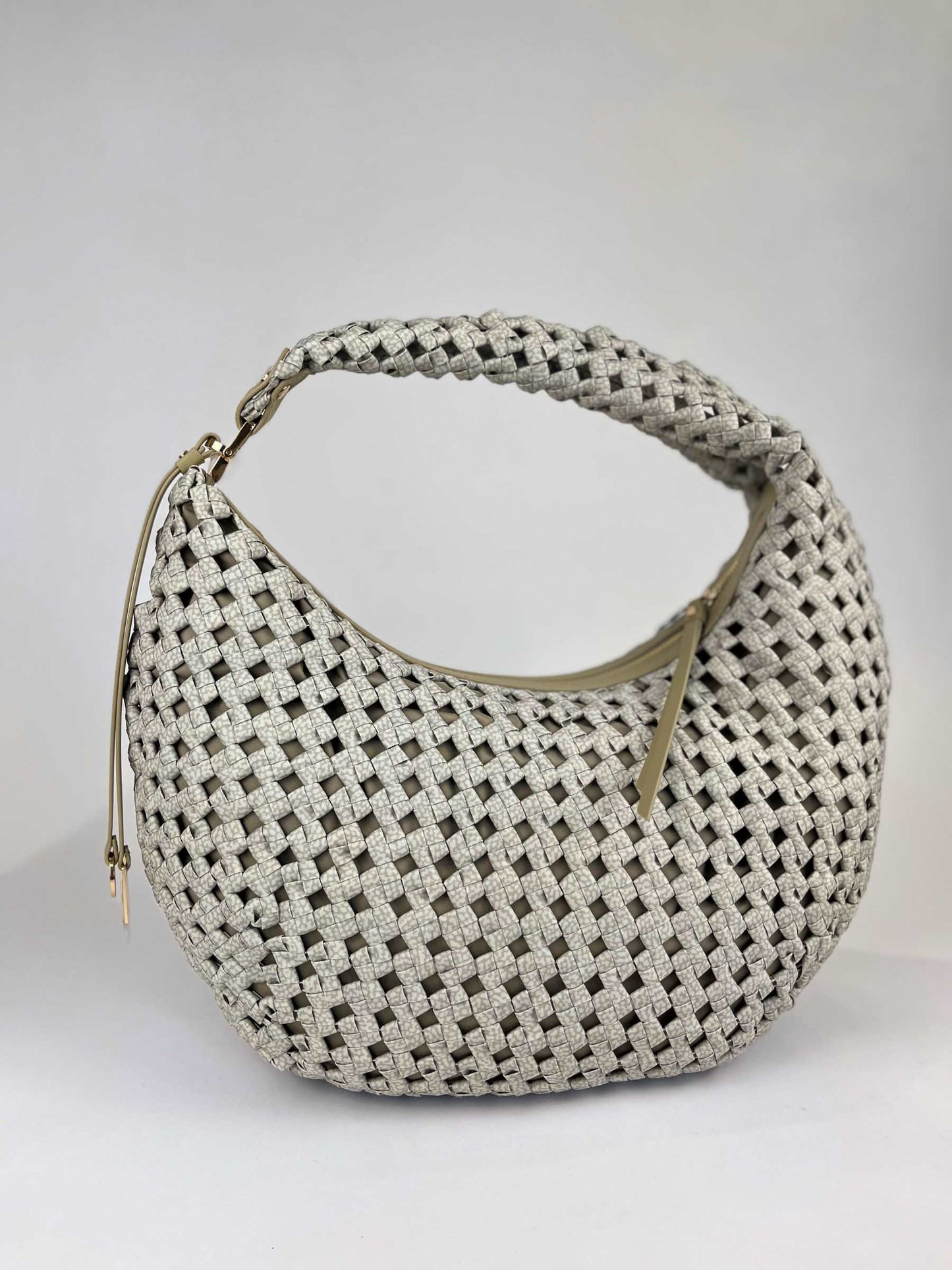 Borbonese Tasche Hobo medium kaki