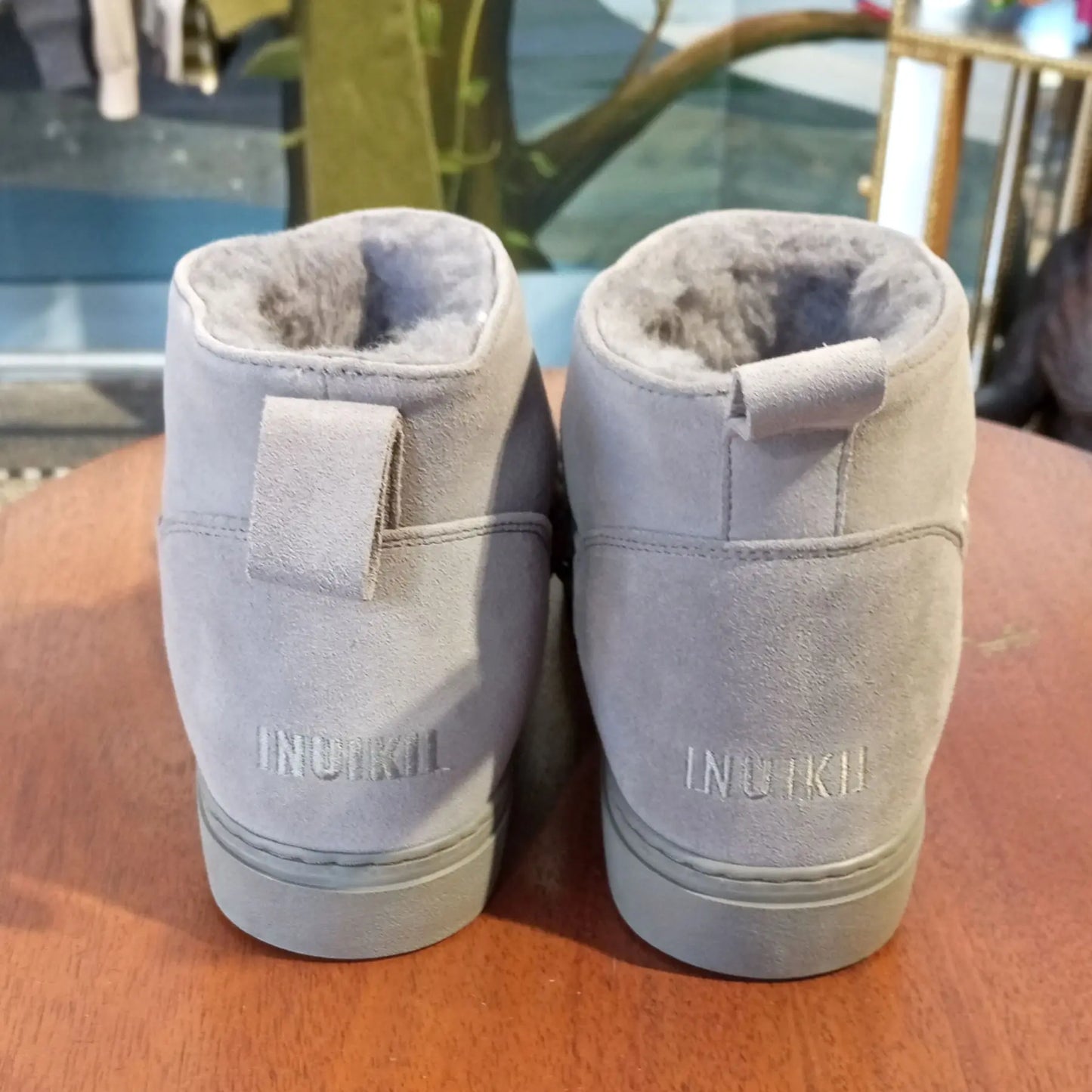 INUIKII Lammfell Boots classic low grey