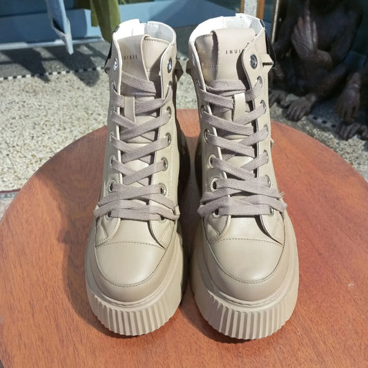 INUIKII Matilda Sneaker Leder taupe