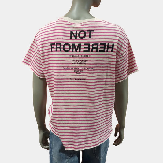 Liv Bergen T-Shirt Anjala stripe pink