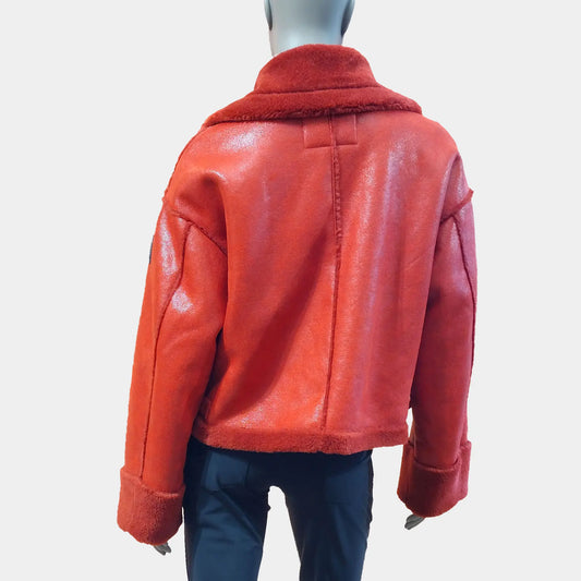 Montereggi Jacke Kunstfell Double rot