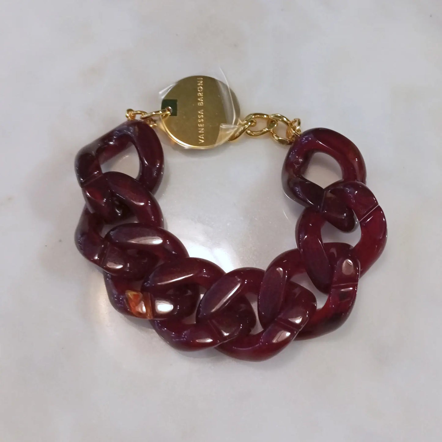 Vanessa Baroni Gerat Bracelet bordeaux marble