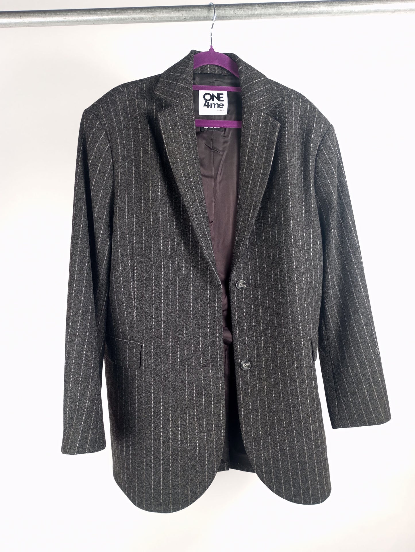 Grace Blazer pinstrip dark grey