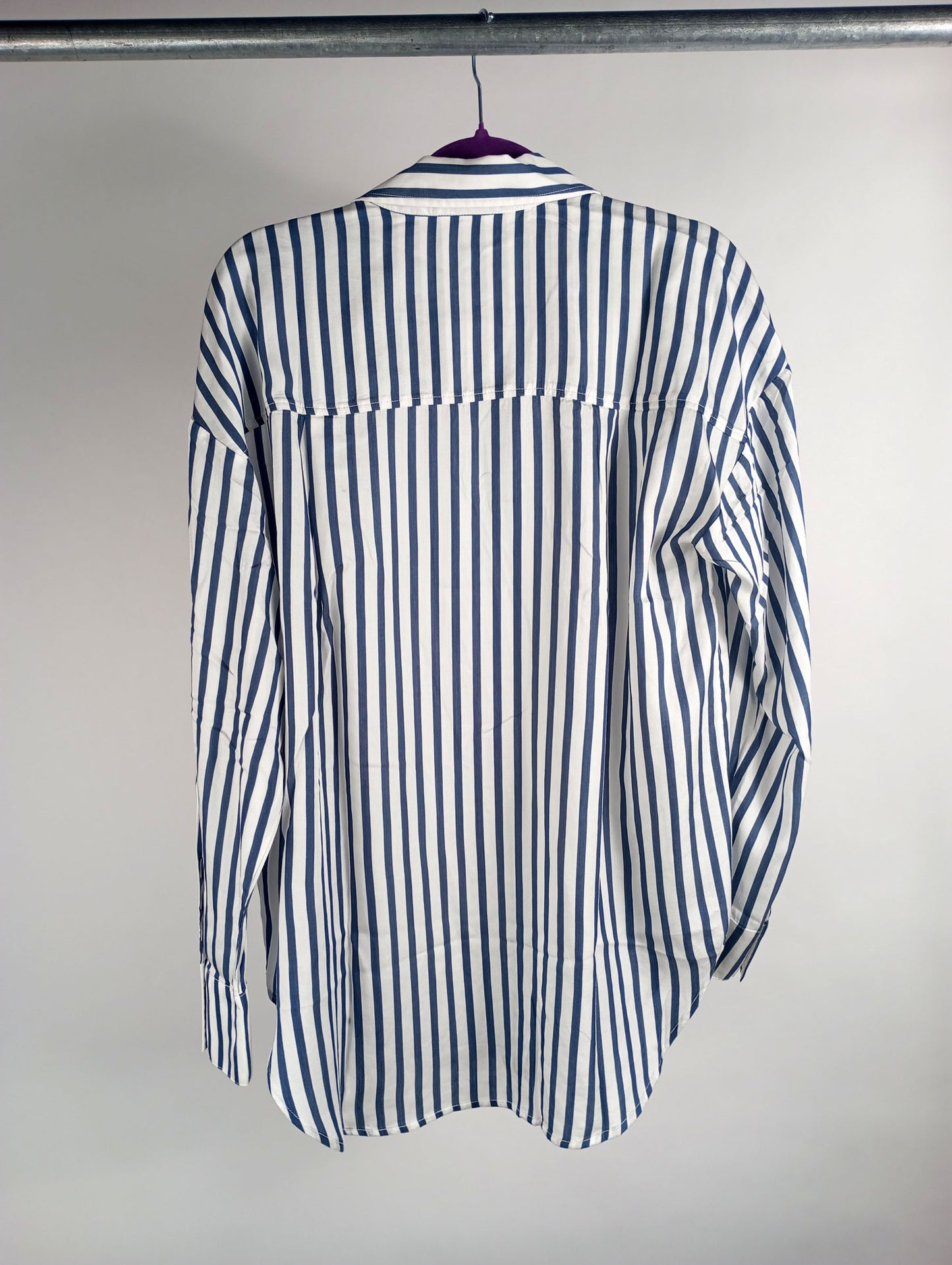 Bella Dahl Hemd gestreift blau weiß oversized