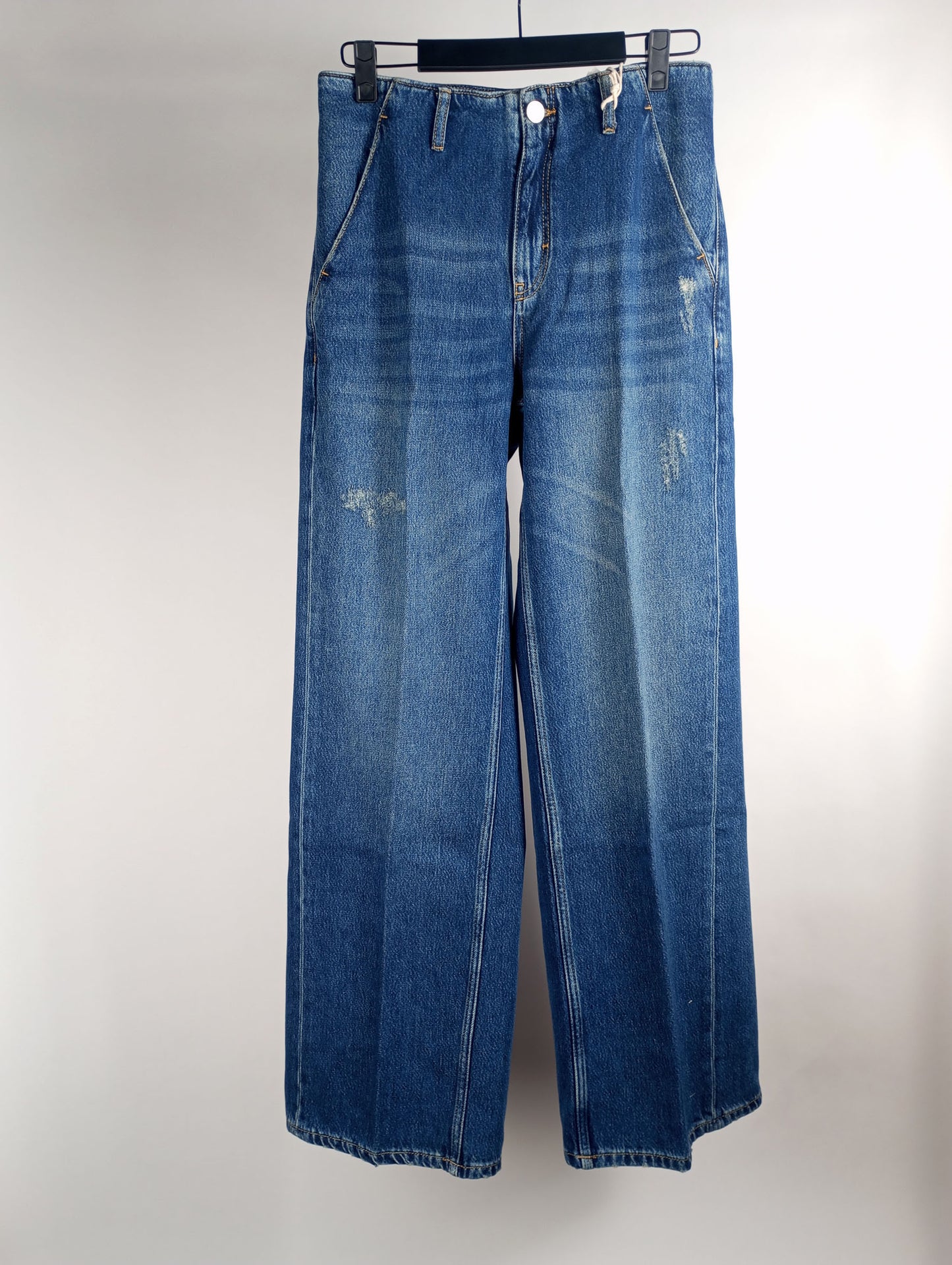 Goldgarn Jeans Wallstadt Twisted Wide Leg vintageblue