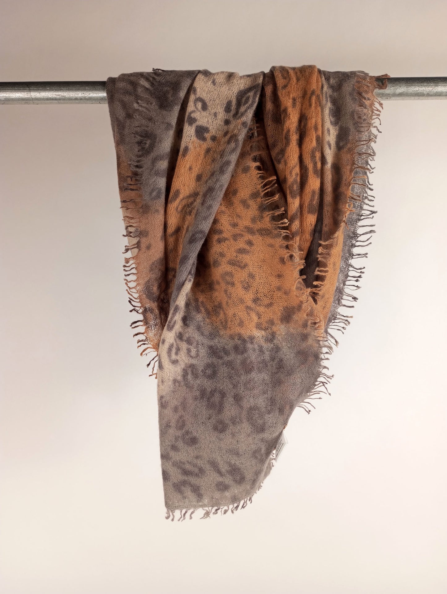 MALA ALISHA Cashmere Schal LIZARD beige/grey