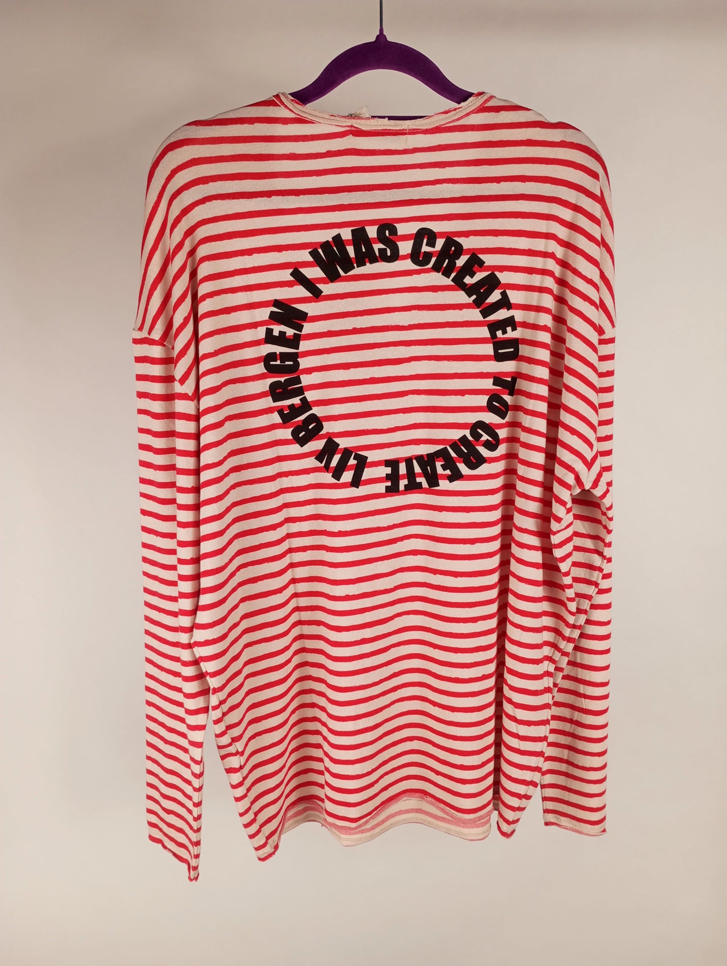 Liv Bergen Sweater Jupiter Stripe rot