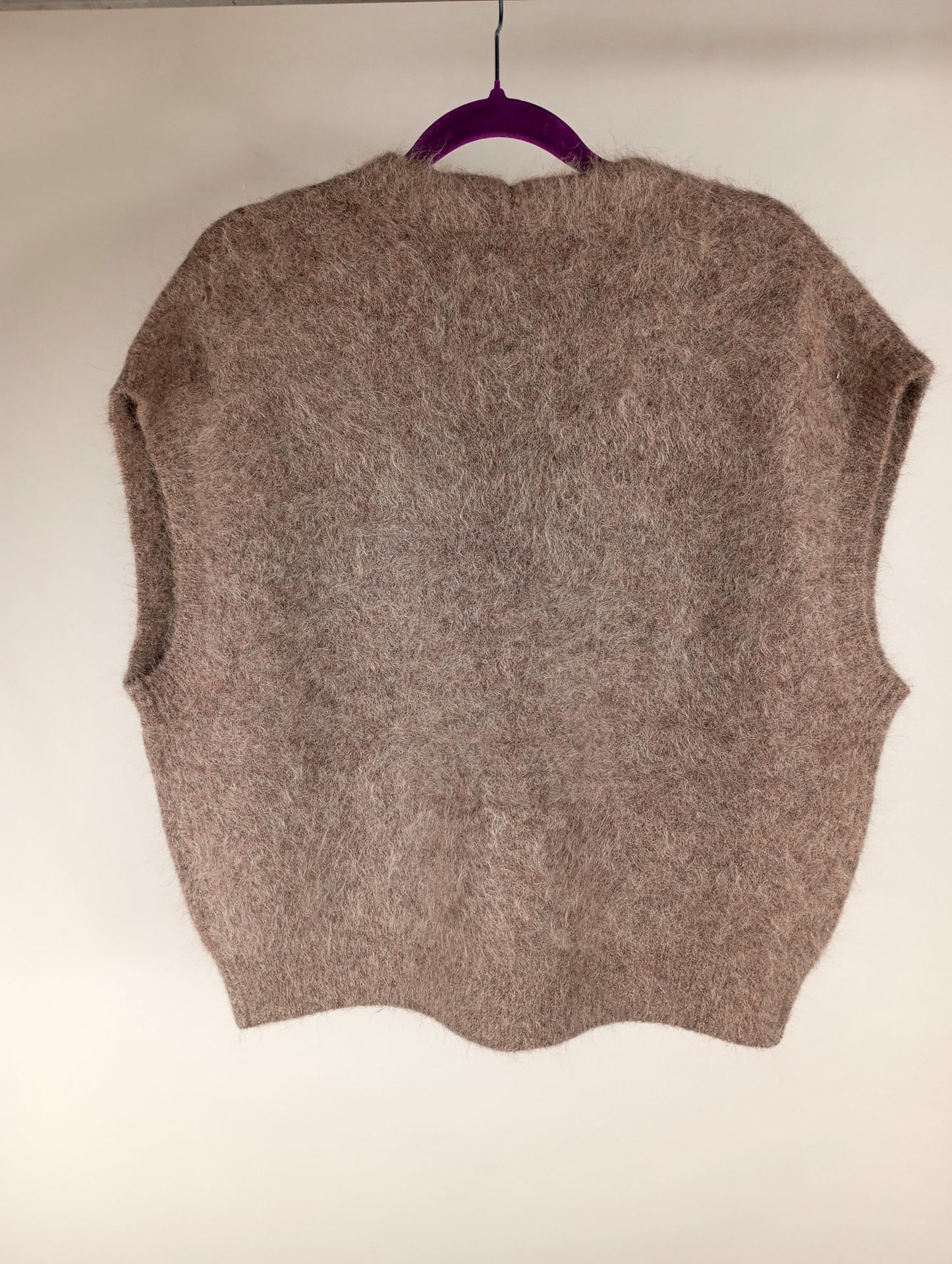 knit-ted Strickweste Constanze mocca