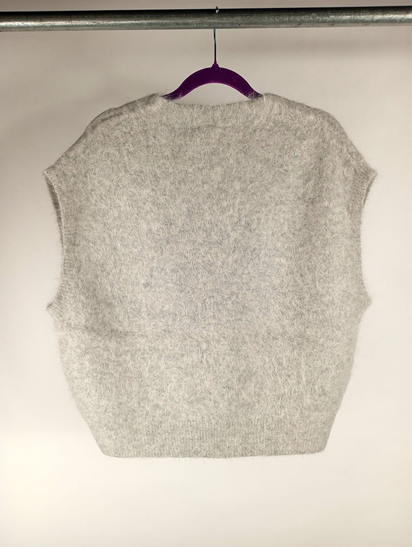 knit-ted Strickweste Constanze light grey