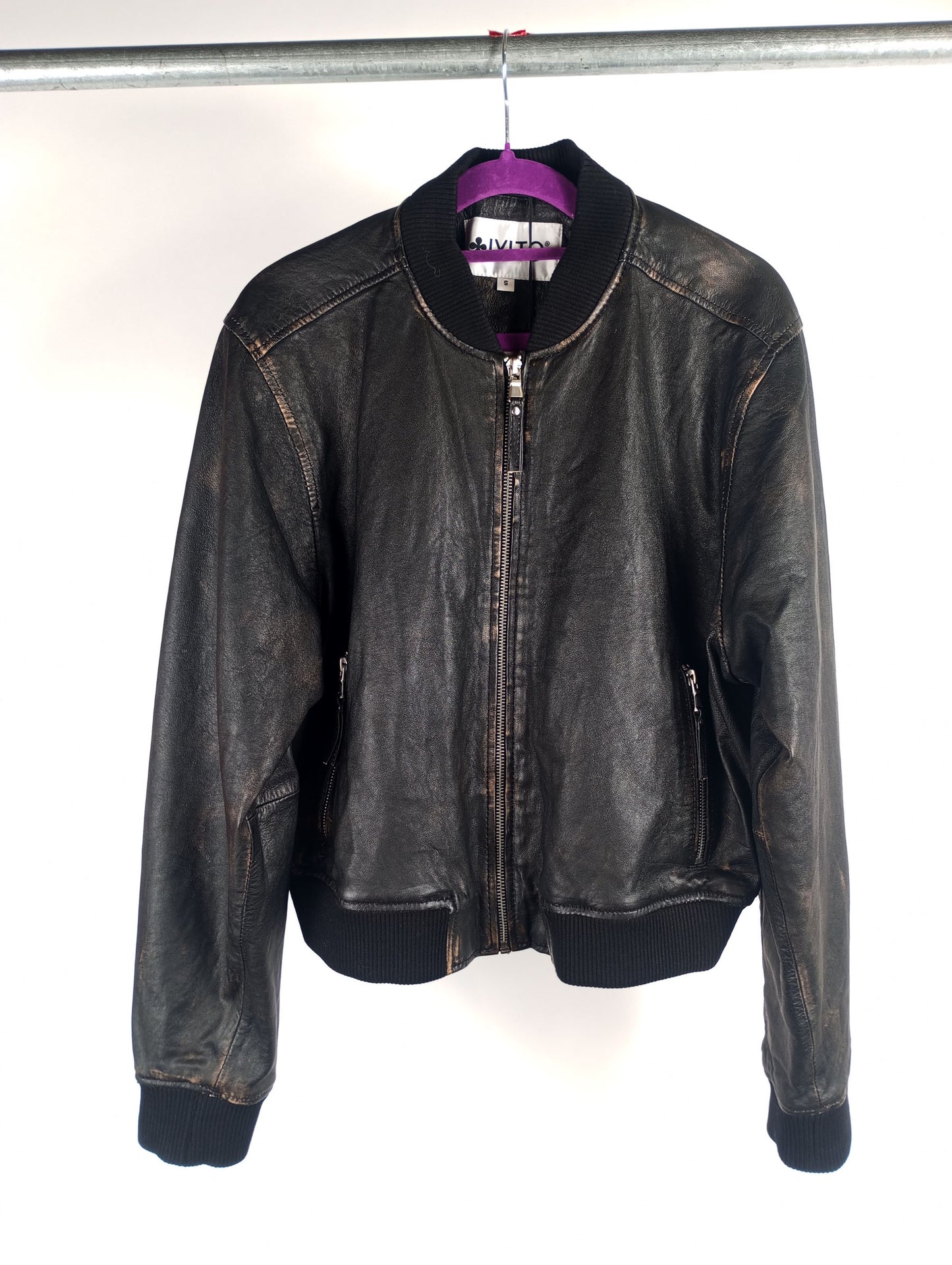 IYITO Lederjacke IYDiyana used black