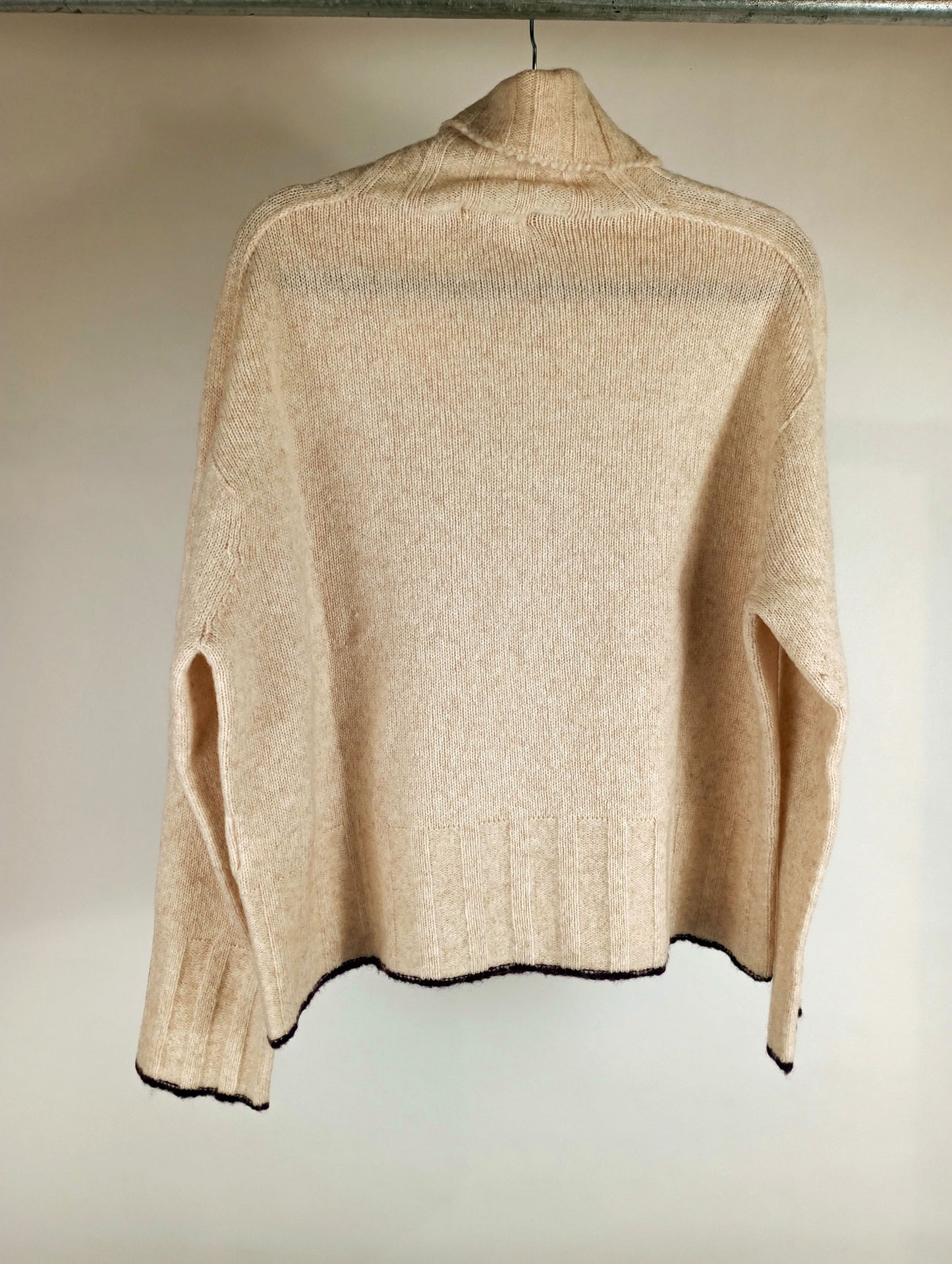 Tenné Strickpullover Cecilia beige/ viola