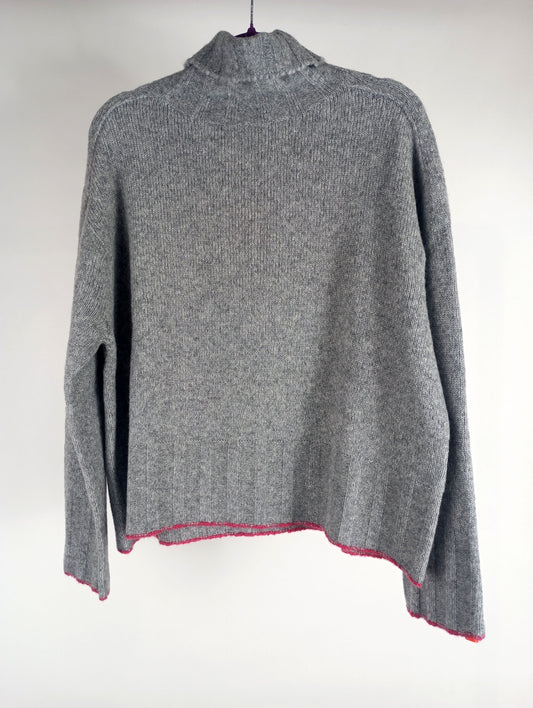 Tenné Strickpullover Cecilia grigio/rosa