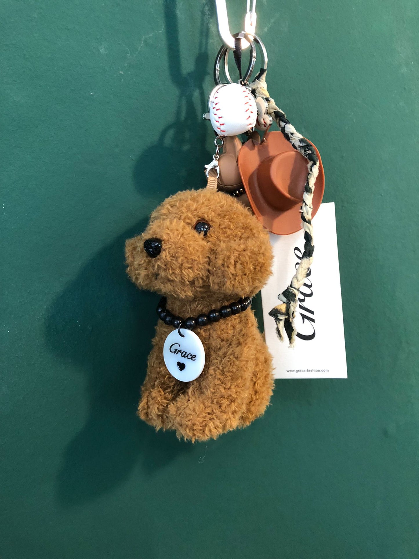 Grace Bag dog with hat cognac