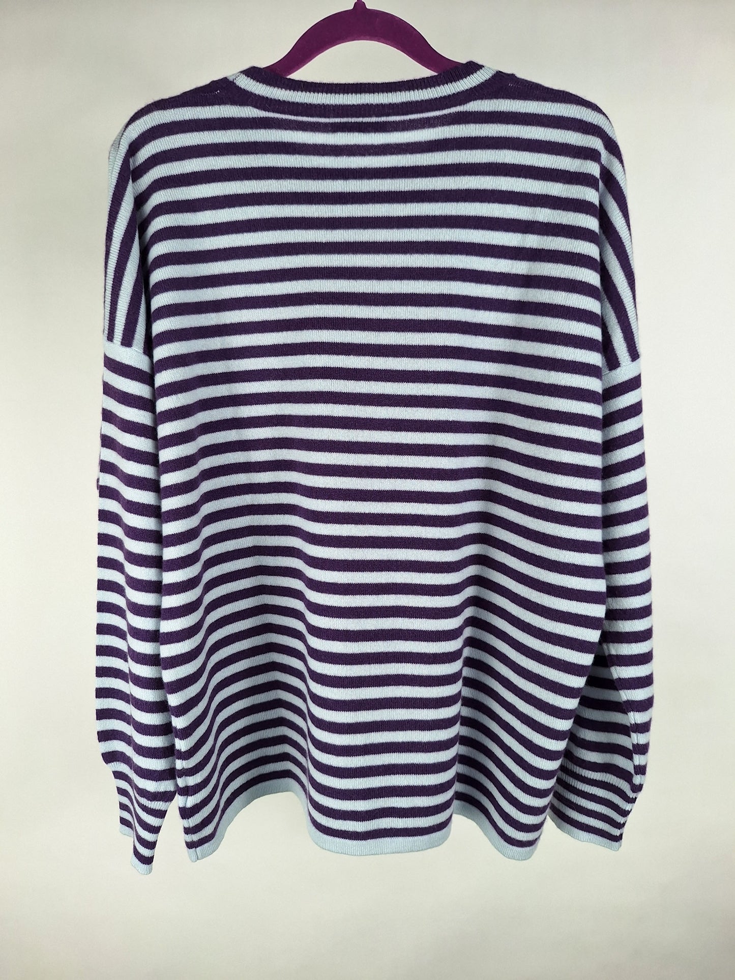 Mouleta Pullover geringelt lila hellblau