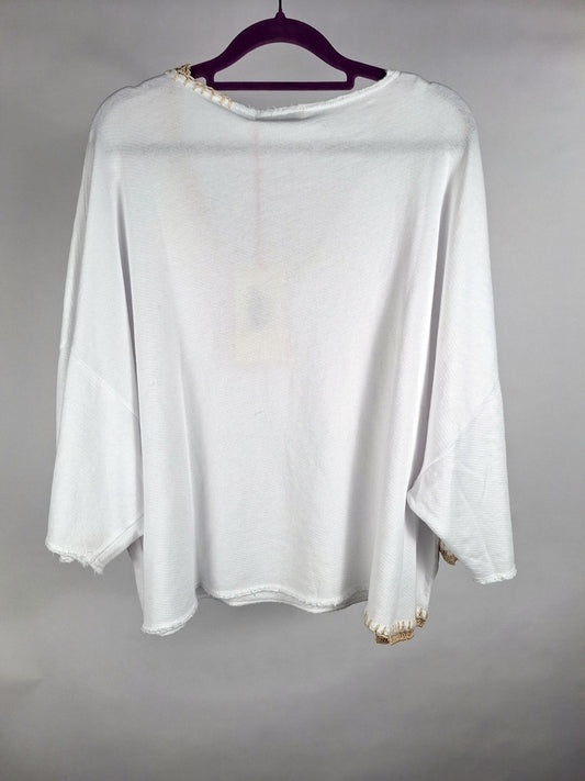 Liv Bergen Sweater Tansania organic optic white