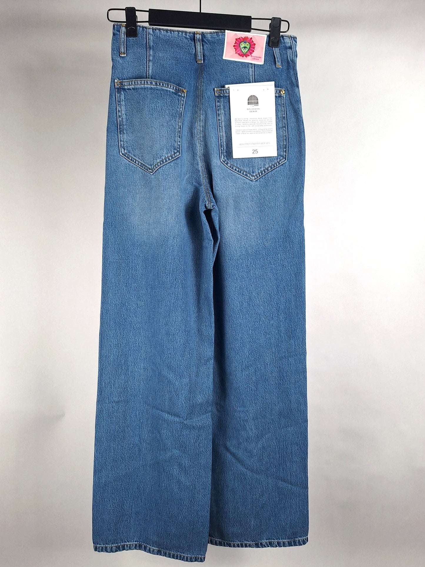 Goldgarn Jeans Wallstadt Twisted Wide Leg vintageblue hell