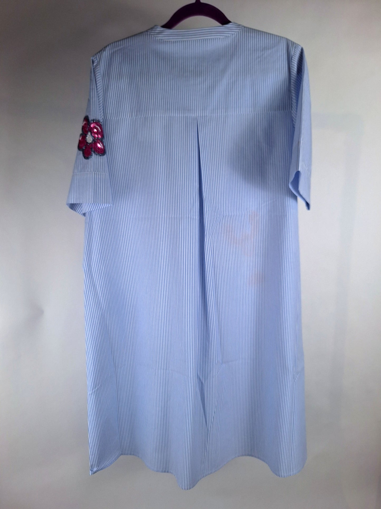 Grace Kleid gestreift Hummer light blue /pailletten