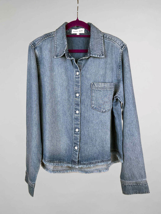 Bella Dahl Jeanshemd kurz hellblau