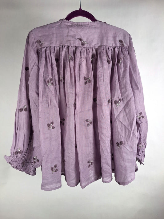 JcSophie Bluse Maven mit Stickerei lilac