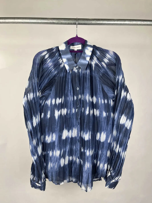 Bella Dahl Bluse Batikmuster blau weiß