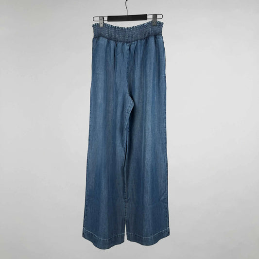 Bella Dahl Hose smocked waist wide leg  denimblue
