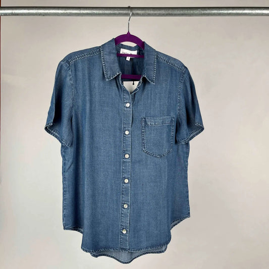 Bella Dahl Jeanshemd kurzarm denimblue