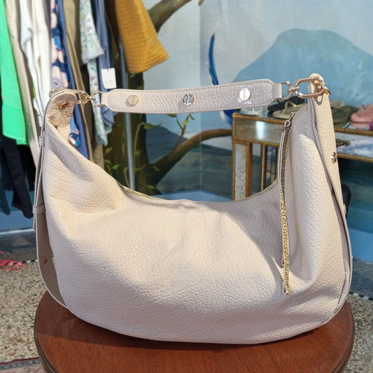 Borbonese Tasche Hobo creme