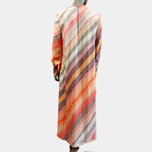 Gustav Kleid Anika streifen apricot beige