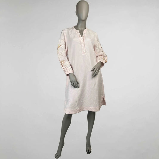 Gustav Kleid Madonna rose florale Stickerei