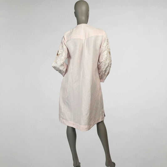 Gustav Kleid Madonna rose florale Stickerei