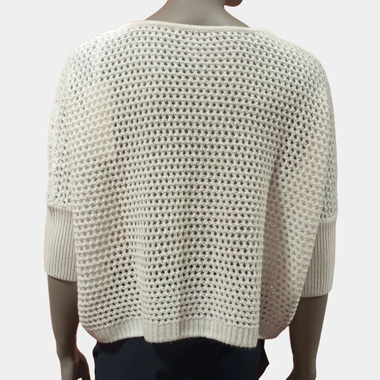 Herzensangelegenheit Pullover kurzarm superwhite