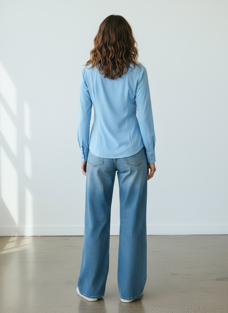 JAPANTKY Bluse Ayaka Closed alaskan blue