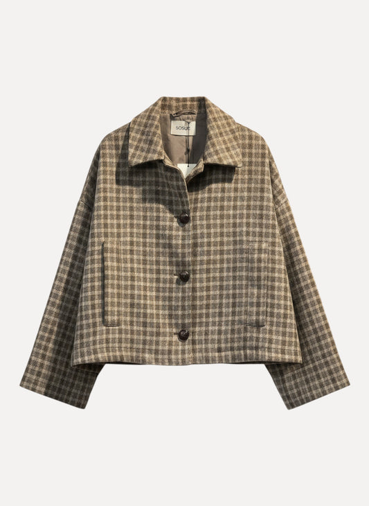 SOSUE Jacke Barney taupe check