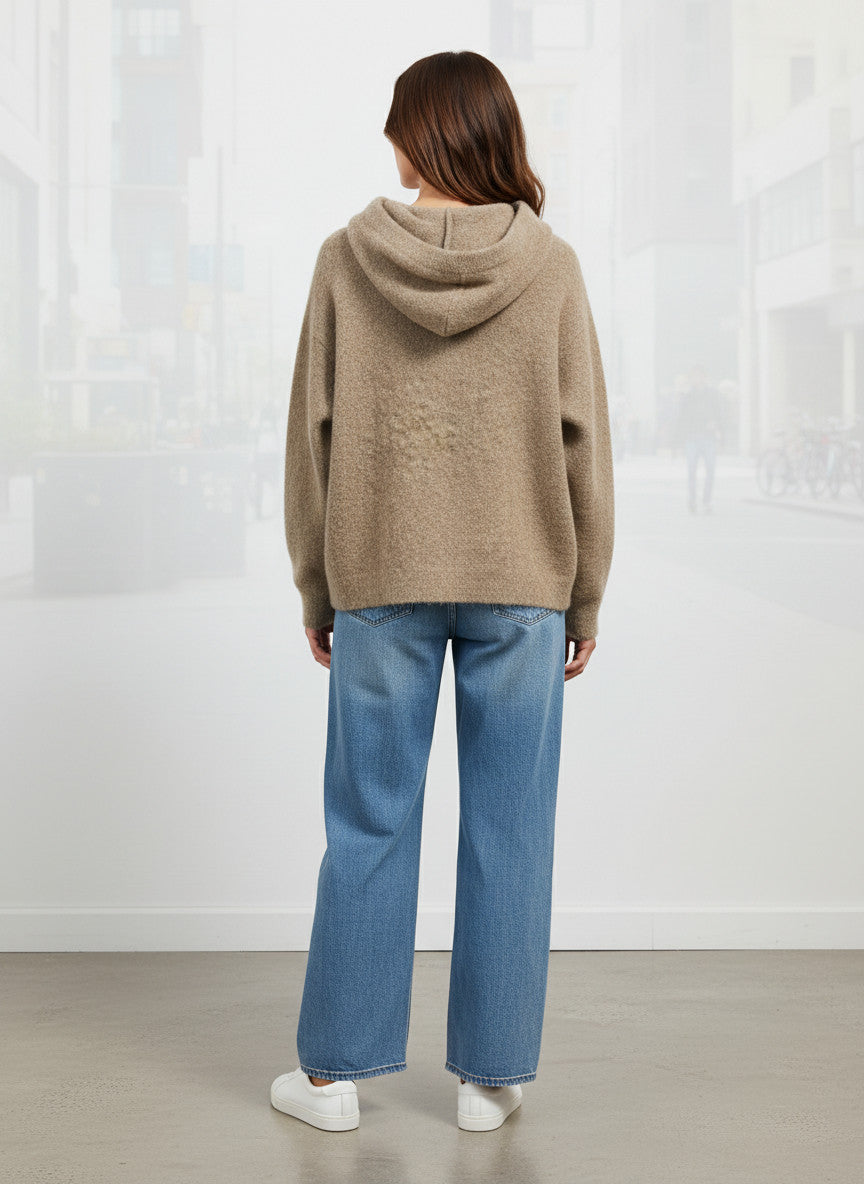 SOSUE Bear Hoodie brown