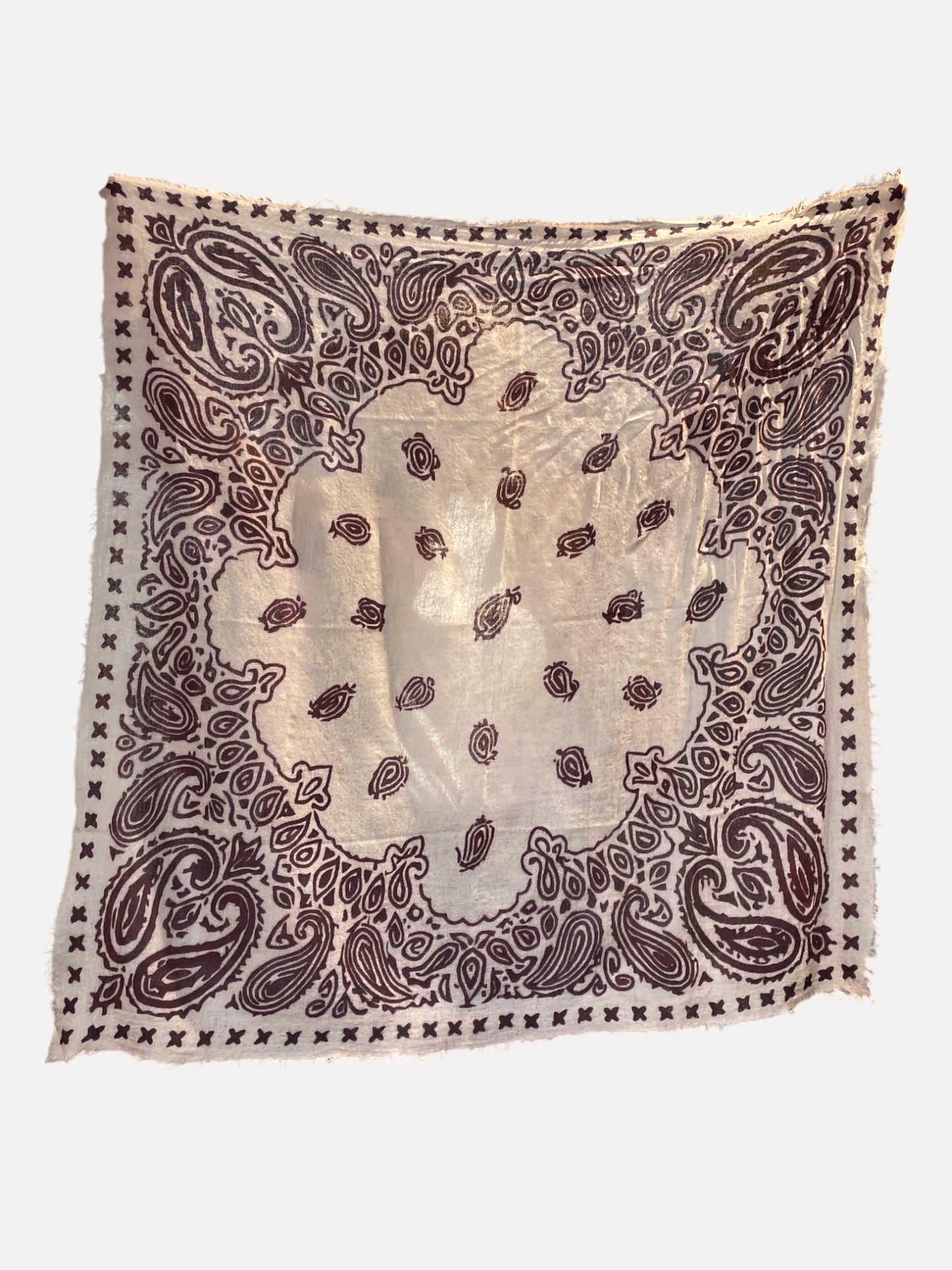 Mouleta Tuch cashmere Paisley oxford tan/zinfandel