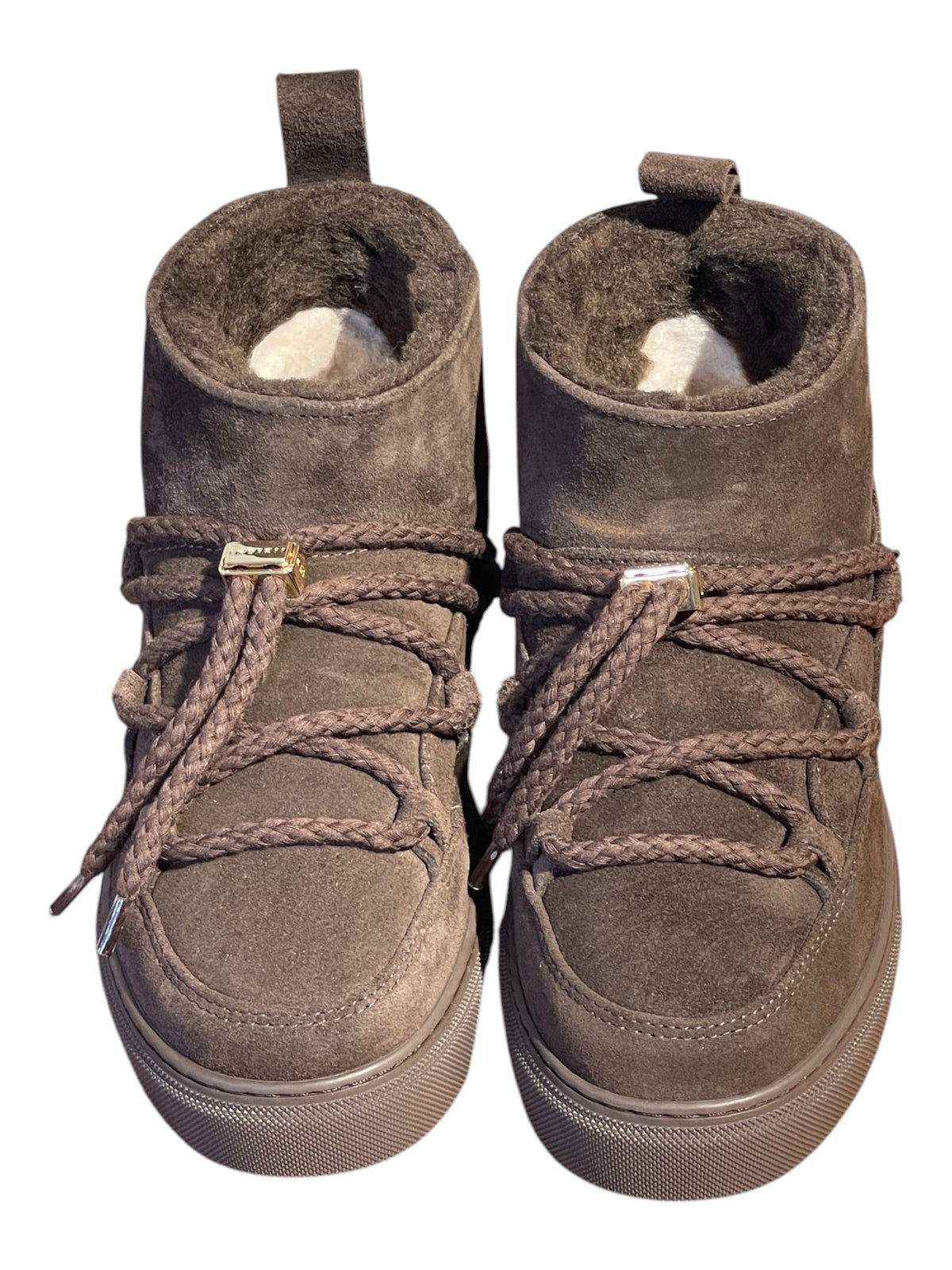 INUIKII Lammfellboots classic low dark brown