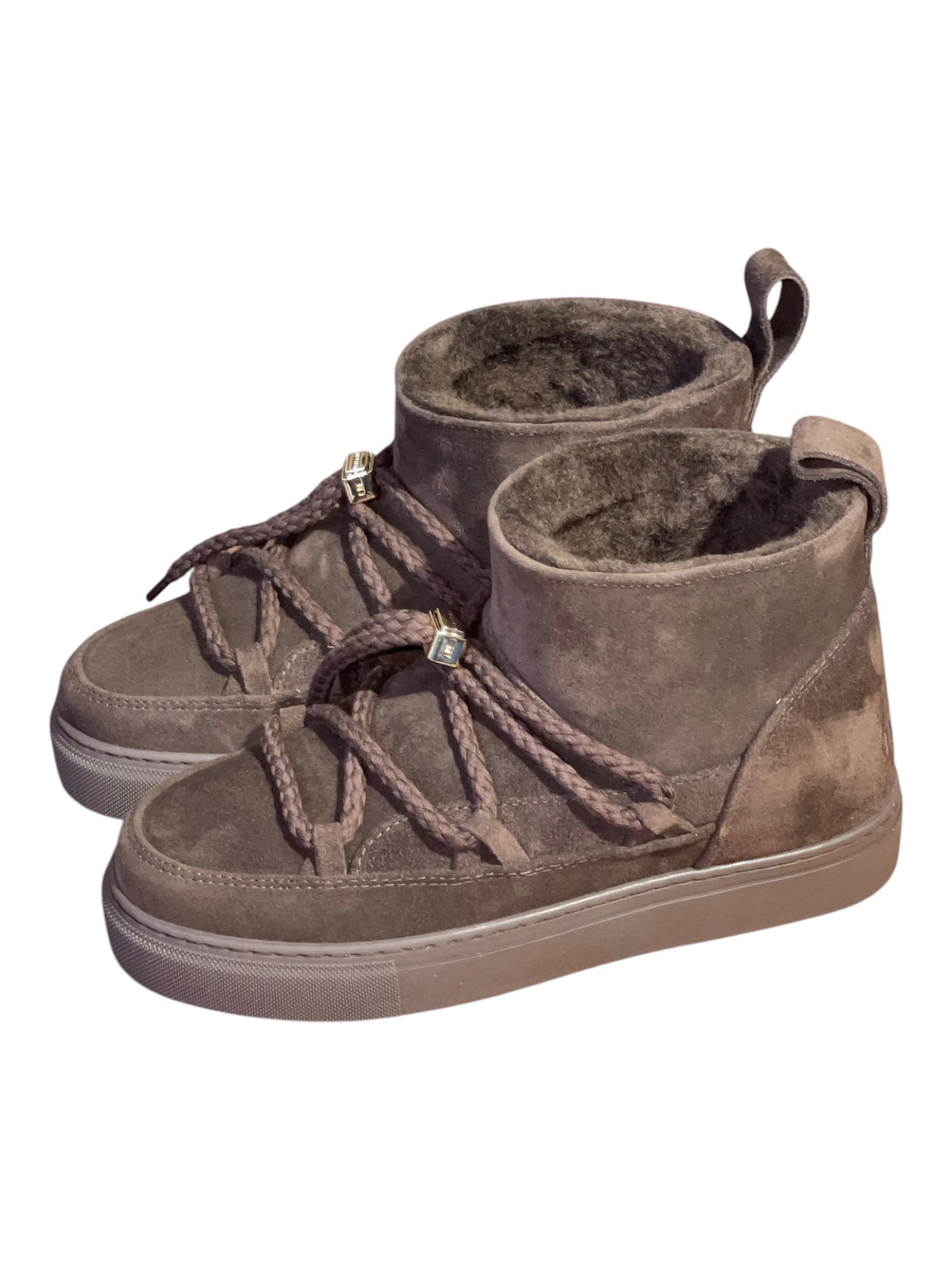 INUIKII Lammfellboots classic low dark brown