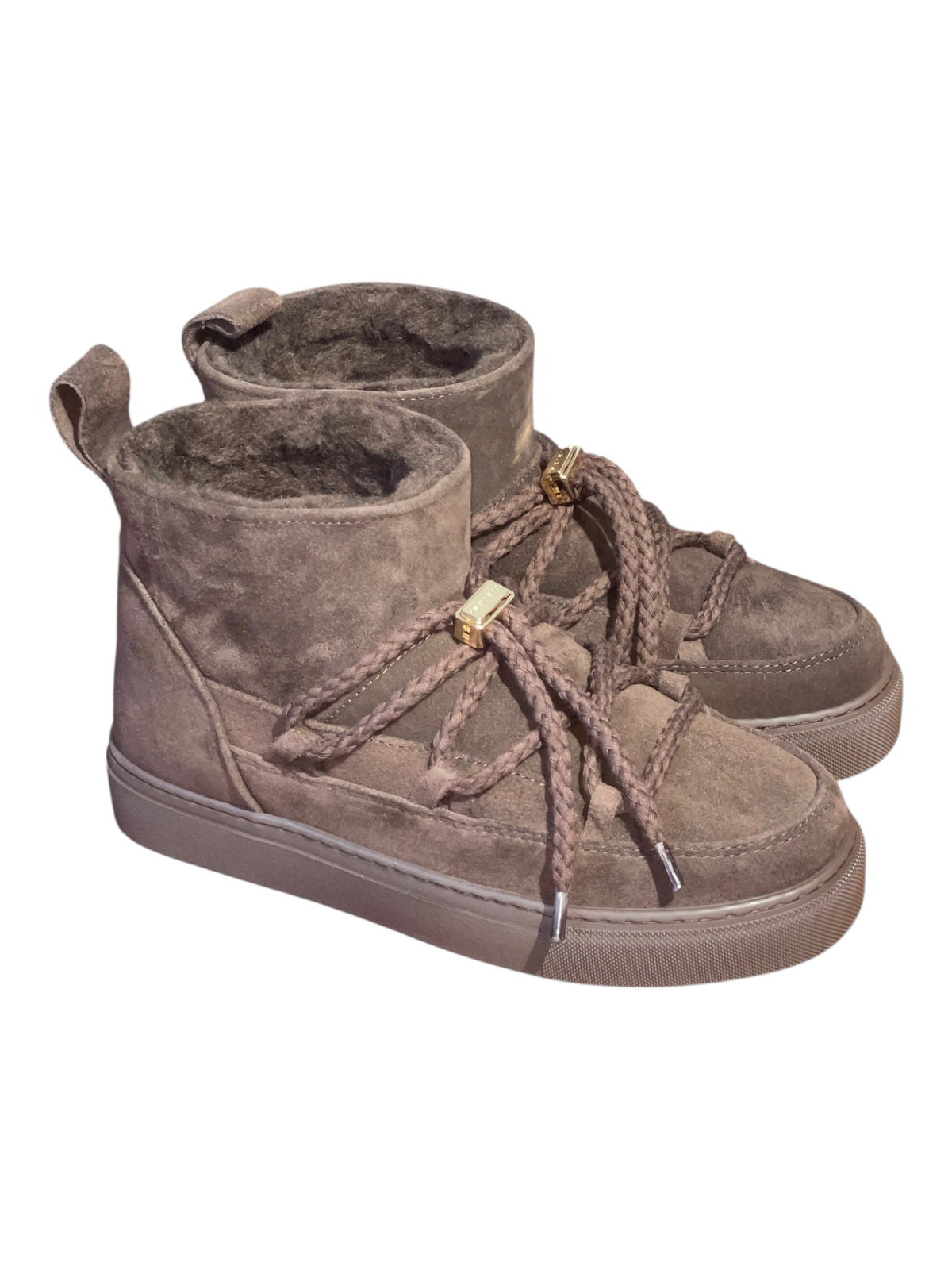 INUIKII Lammfellboots classic low dark brown