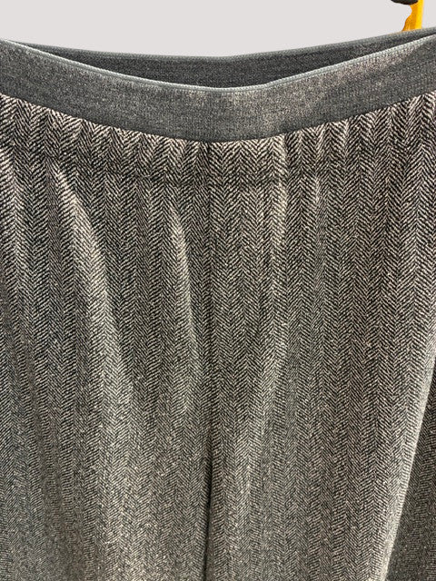 VON & ZU Hose fischgrat schwarz
