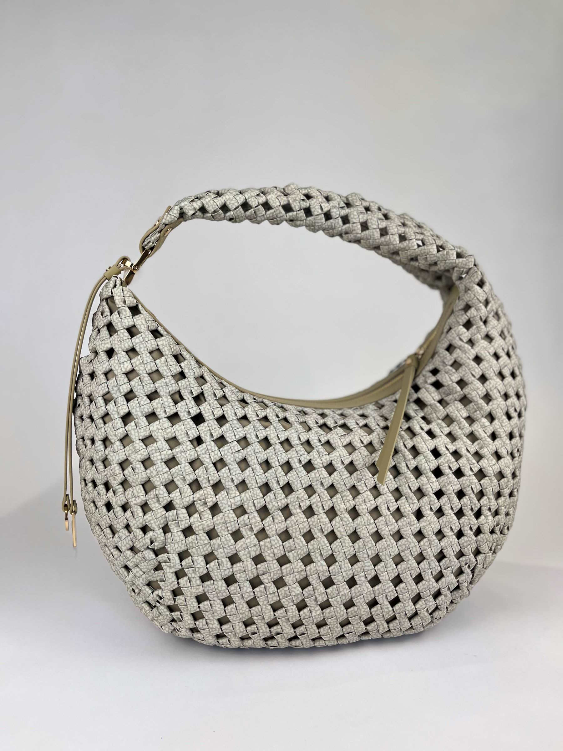 Borbonese Tasche Hobo medium kaki
