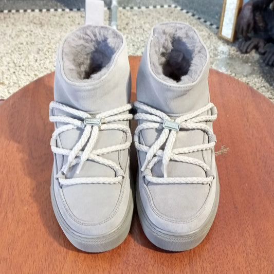 INUIKII Lammfell Boots classic low grey