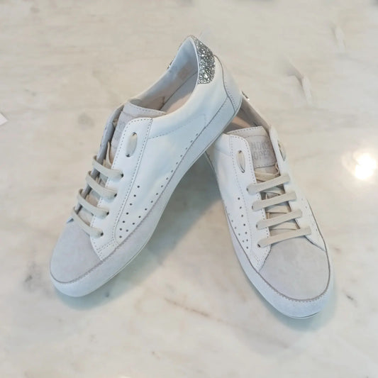 candice cooper Sneaker  grau weiß glitzer