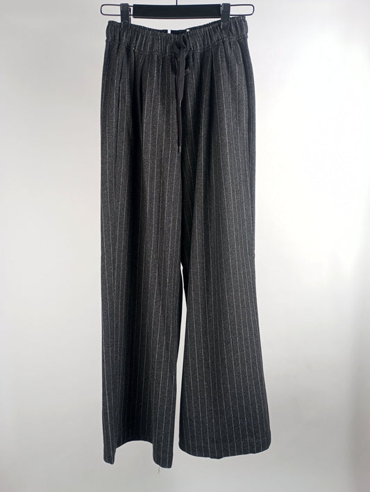 Grace Hose pinstrip wide leg dark grey