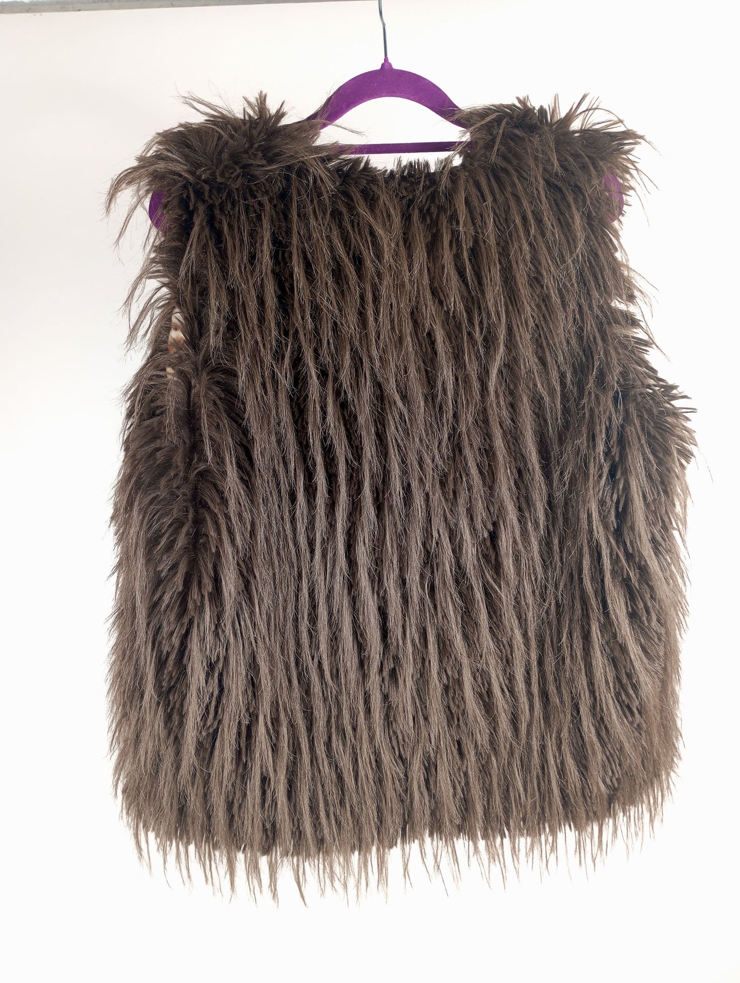 Grace Weste Fakefur braun